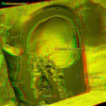 Mummy with a midsagittal cut in red/green stereo